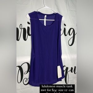 lululemon muscle tank nwt size 12